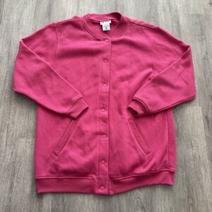 Vintage Blair Cardigan Sweater Women's Medium Pink Knit Long Sleeve Button Up